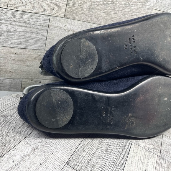 The Row mules Women 40/9.5M Blue Wool Fabric pointed Toe Comfort slippers Flats - Picture 13 of 16